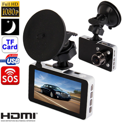 G2W H.264 3.0 Mega Pixels CMOS Full HD 1080P 3.0 inch TFT LCD Screen Advanced Portable Car Camcorder - Click Image to Close